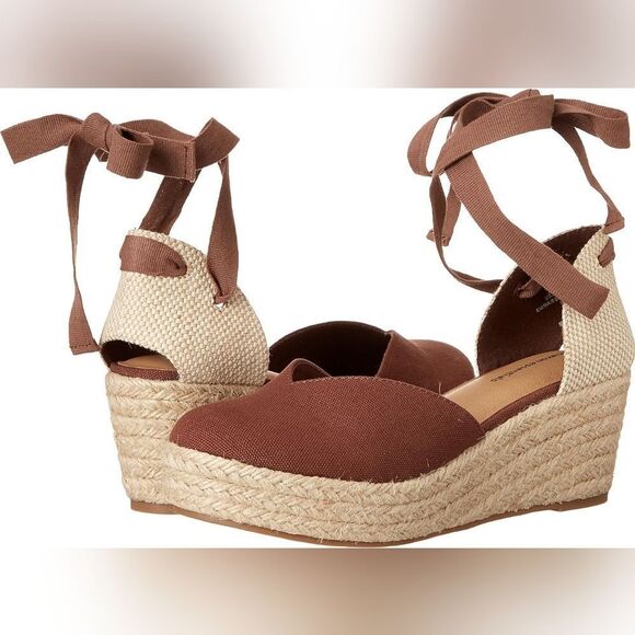 (61-3729) Amazon Essentials Women's Mid Wedge Espadrille Sz 8 - Picture 3 of 9